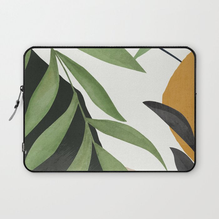 Abstract Art Tropical Leaves 39 Laptop Sleeve Gallery Image 1