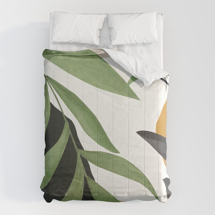 Abstract Art Tropical Leaves 39 Comforter Gallery Image 6