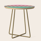 Checkered pattern grid / Vintage 80s / Retro 90s Side Table Gallery Image 1