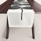 Minimal Eucalyptus Line Art Table Runner Gallery Image 1