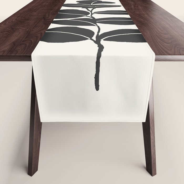 Minimal Eucalyptus Line Art Table Runner Gallery Image 1