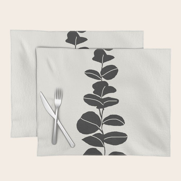 Minimal Eucalyptus Line Art Placemat Gallery Image 1