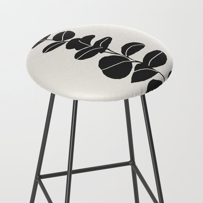 Minimal Eucalyptus Line Art Stool Gallery Image 2
