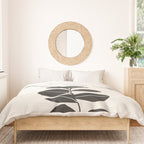 Minimal Eucalyptus Line Art Duvet Cover Gallery Image 3