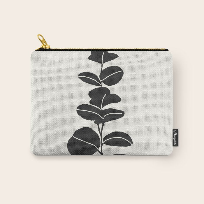 Minimal Eucalyptus Line Art Carry All Pouch Gallery Image 1