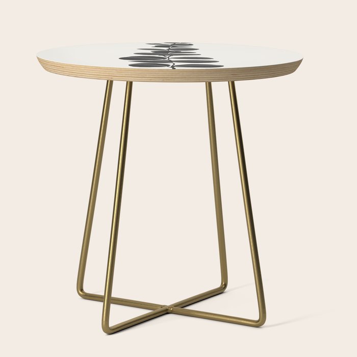 Minimal Eucalyptus Line Art Side Table Gallery Image 1