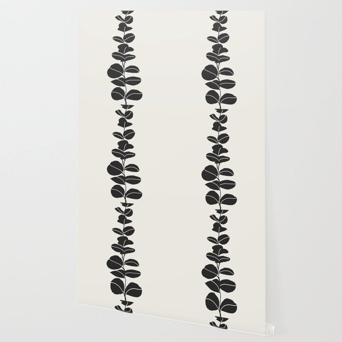 Minimal Eucalyptus Line Art Wallpaper Gallery Image 2