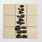 Minimal Eucalyptus Line Art Wood Wall Art Gallery Image 1