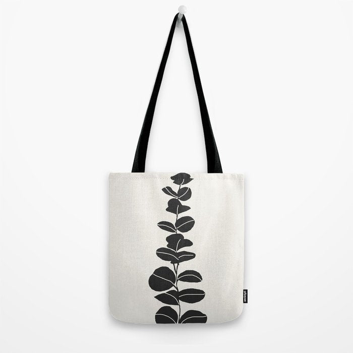 Minimal Eucalyptus Line Art Tote Bag Gallery Image 2