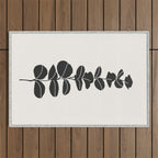 Minimal Eucalyptus Line Art Outdoor Rug Gallery Image 1