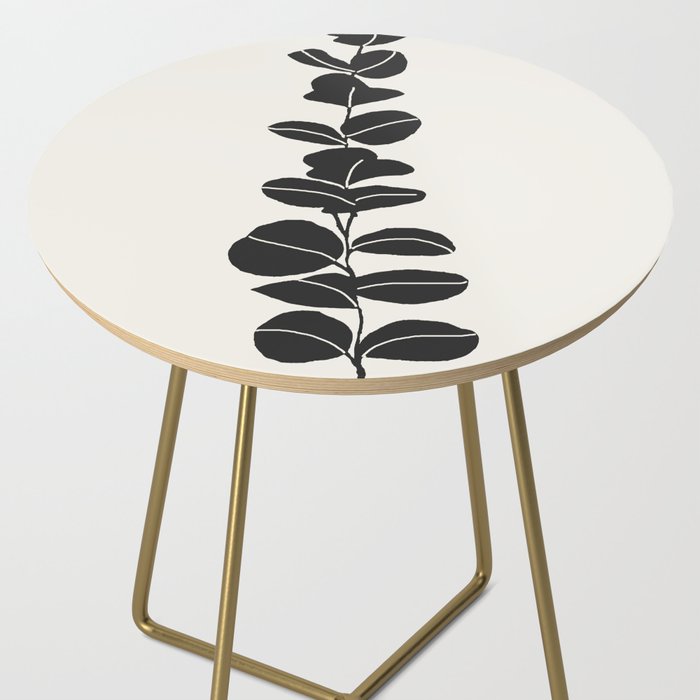 Minimal Eucalyptus Line Art Side Table Gallery Image 2