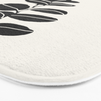 Minimal Eucalyptus Line Art Bath Mat Gallery Image 3