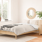Minimal Eucalyptus Line Art Duvet Cover Gallery Image 2