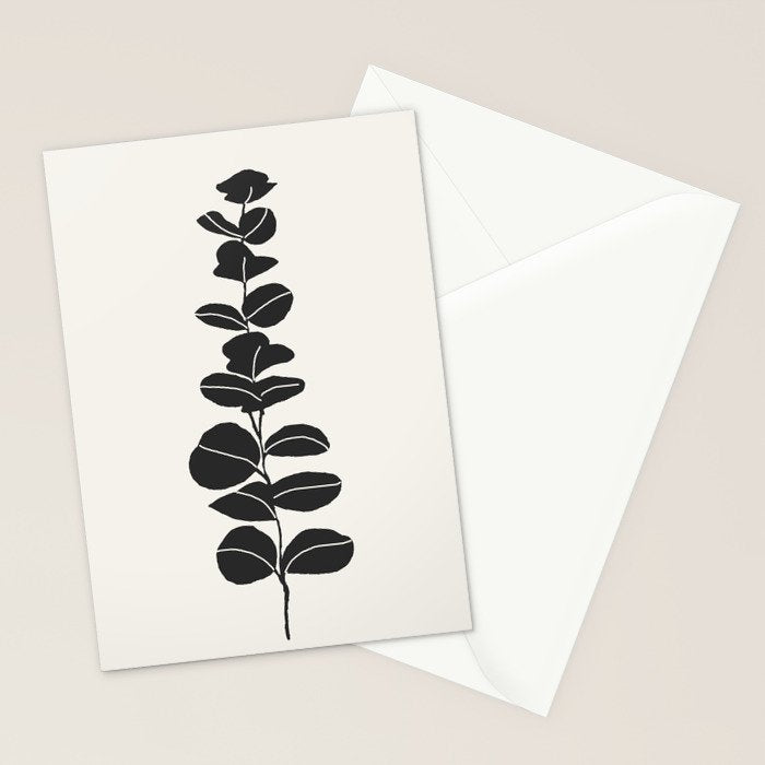 Minimal Eucalyptus Line Art Stationery Card Gallery Image 2