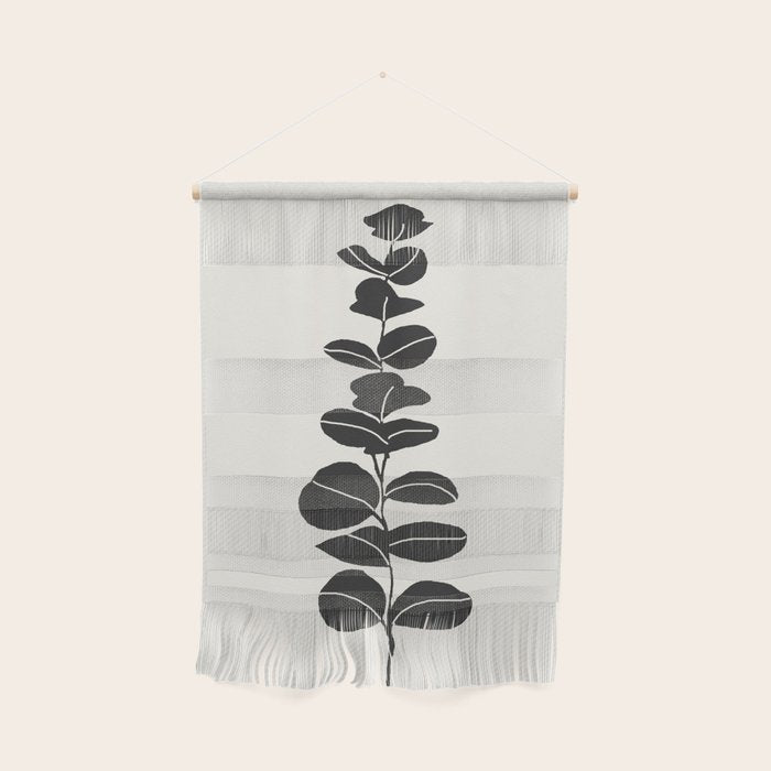 Minimal Eucalyptus Line Art Wall Hanging Gallery Image 1