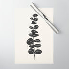 Minimal Eucalyptus Line Art Wrapping Paper Gallery Image 1