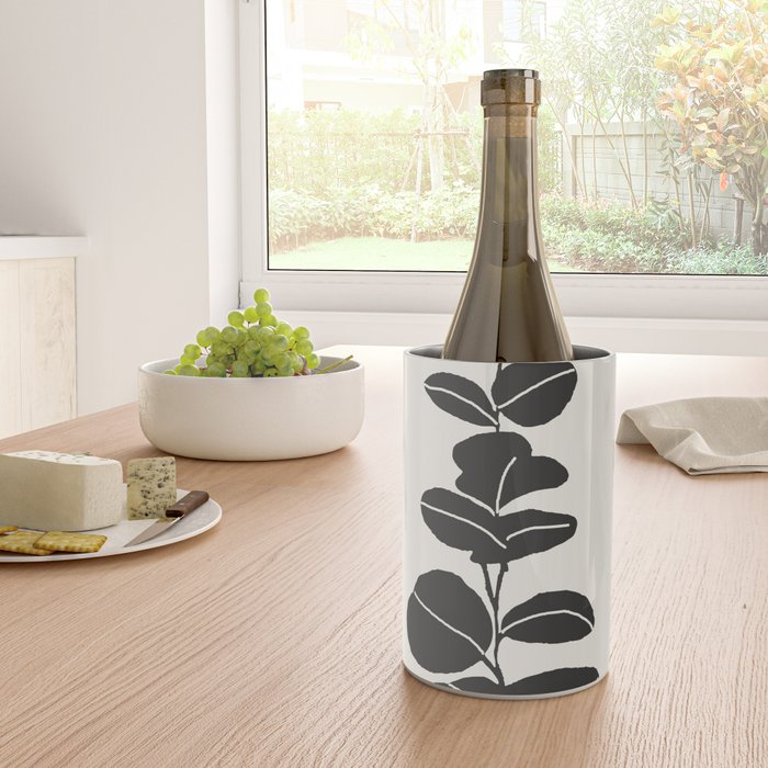 Minimal Eucalyptus Line Art Wine Chiller Gallery Image 4