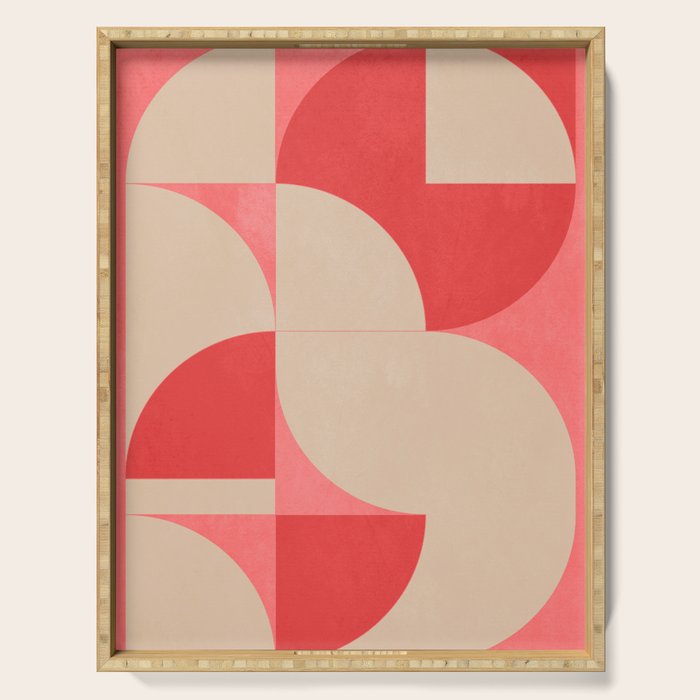 Modern geometric shapes 58 Serving Tray Gallery Image 1