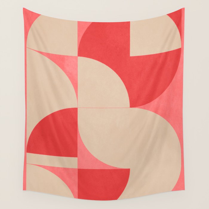 Modern geometric shapes 58 Wall Tapestry Gallery Image 4