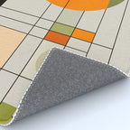 Mid Century Modern Geometric Art Abstract Shapes Orange and Green Retro Design Bauhaus Style  Rug Gallery Image 4