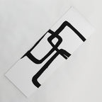 Mod Ink White Background Yoga Mat Gallery Image 1