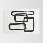 Mod Ink White Background Rug Gallery Image 2