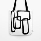 Mod Ink White Background Tote Bag Gallery Image 1