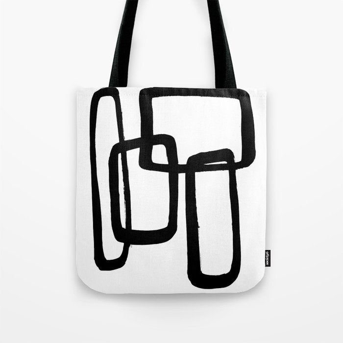 Mod Ink White Background Tote Bag Gallery Image 1