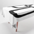Mod Ink White Background Tablecloth Gallery Image 1