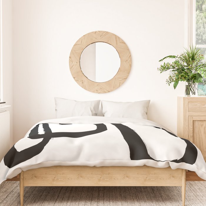 Mod Ink White Background Duvet Cover Gallery Image 3