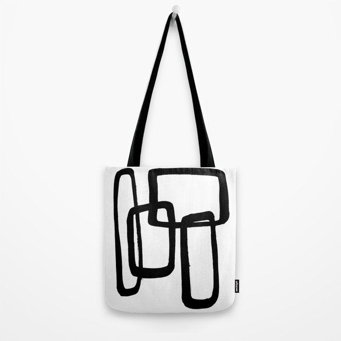 Mod Ink White Background Tote Bag Gallery Image 2
