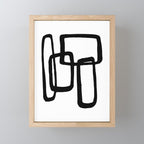 Mod Ink White Background Mini Art Print Gallery Image 1