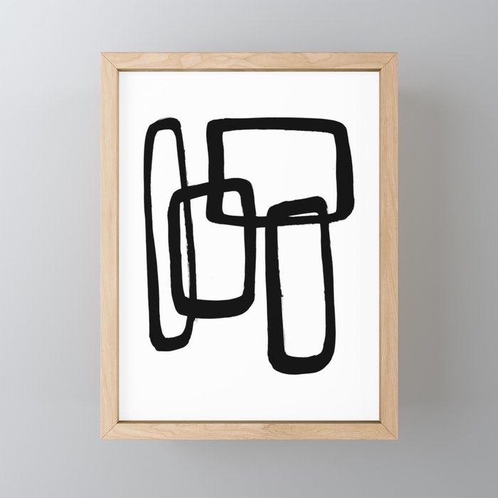 Mod Ink White Background Mini Art Print Gallery Image 1