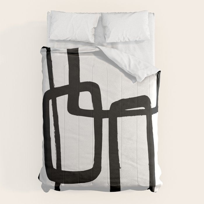 Mod Ink White Background Comforter Gallery Image 6