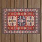 Arrow Spiral Kazak Handmade Rug Outdoor Rug Gallery Image 1