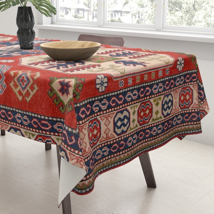 Arrow Spiral Kazak Handmade Rug Tablecloth Gallery Image 3