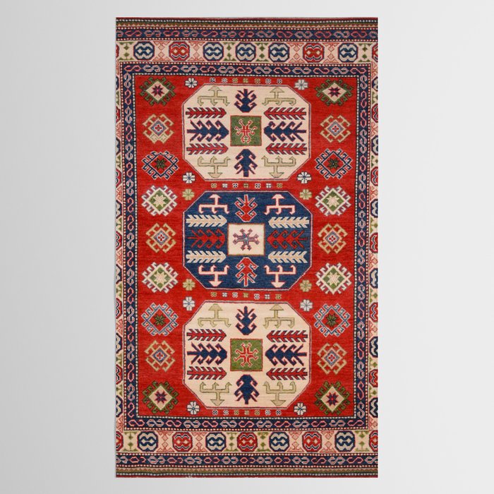 Arrow Spiral Kazak Handmade Rug Tablecloth Gallery Image 2