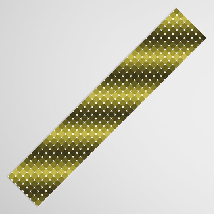 Retro Rounded Rectangle Gradient - Green Table Runner Gallery Image 3