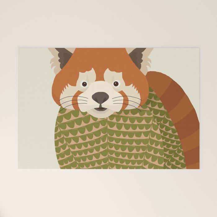 Whimsical Red Panda Welcome Mat Gallery Image 1