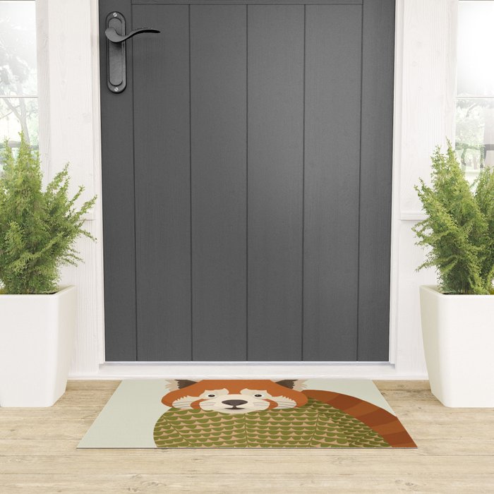 Whimsical Red Panda Welcome Mat Gallery Image 3