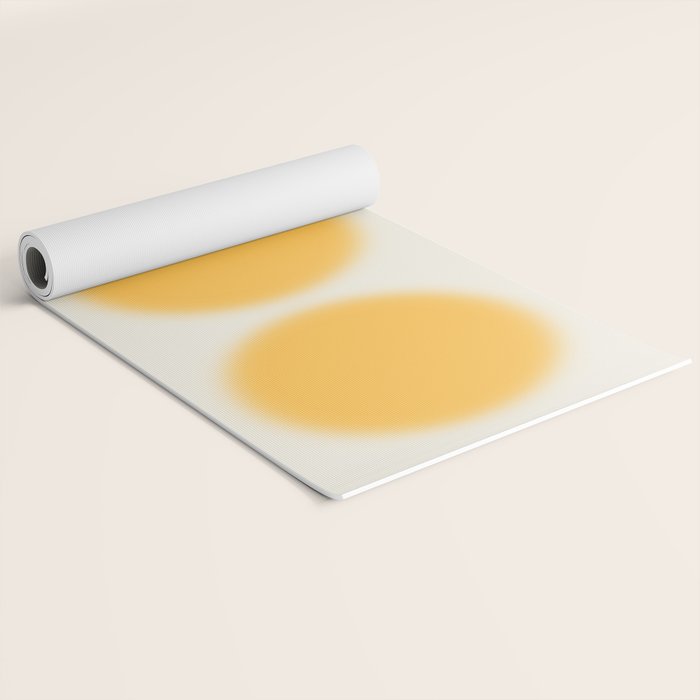 Abstraction_SUN_YELLOW_CIRCLE_BLUR_LOVE_POP_ART_0602A Yoga Mat Gallery Image 2