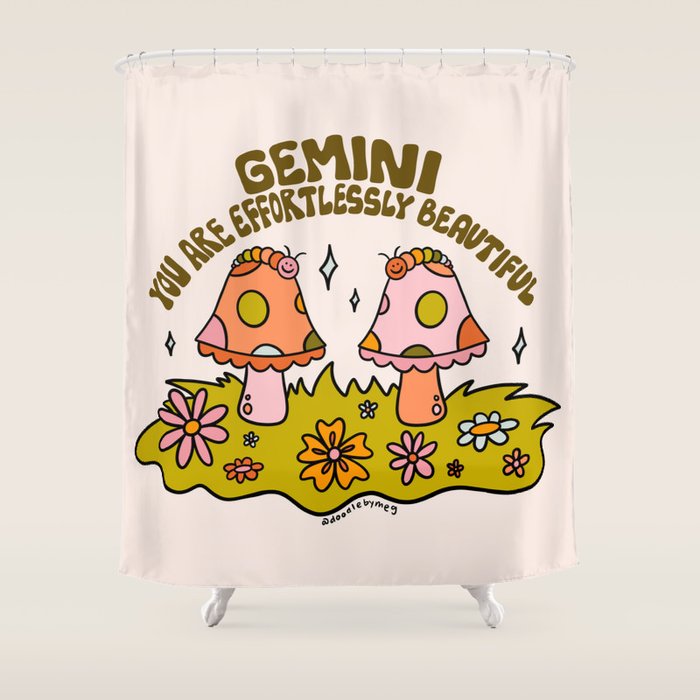 Gemini Caterpillar Shower Curtain Gallery Image 1
