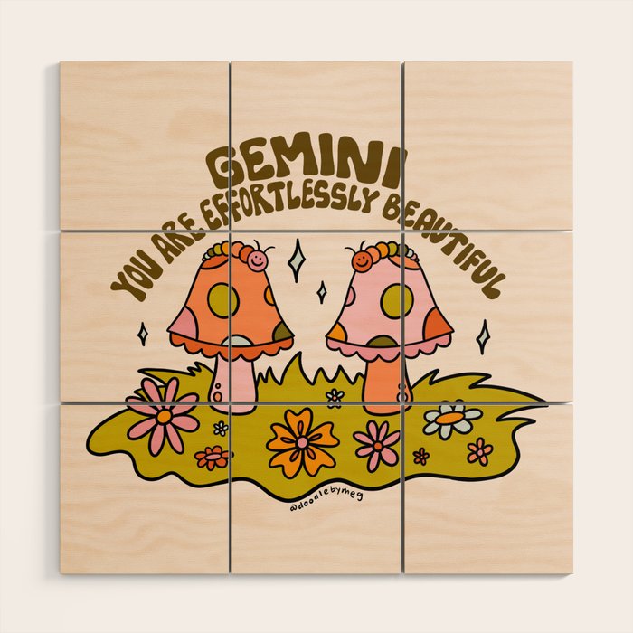 Gemini Caterpillar Wood Wall Art Gallery Image 1