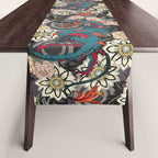dragon tattoo dark Table Runner Gallery Image 1