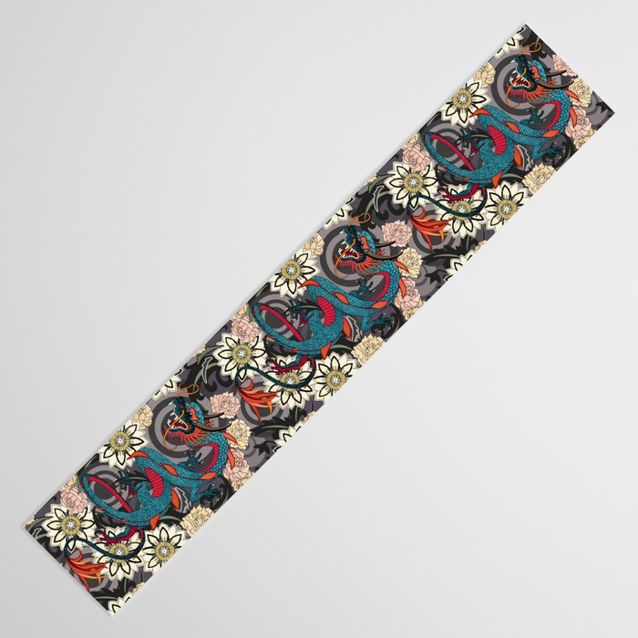 dragon tattoo dark Table Runner Gallery Image 3