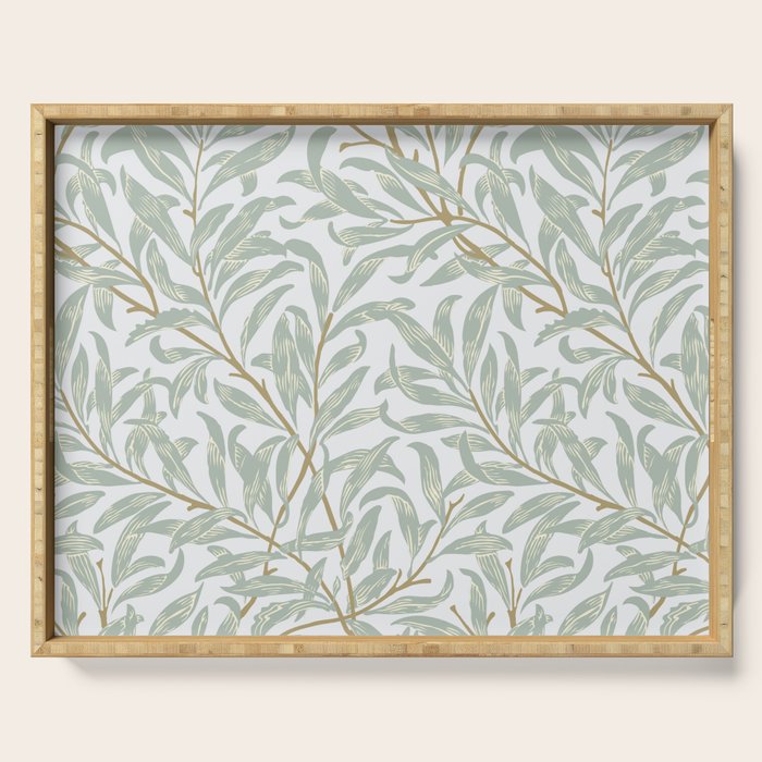 William Morris Willow Bough Pastel Blue Green Serving Tray Gallery Image 1