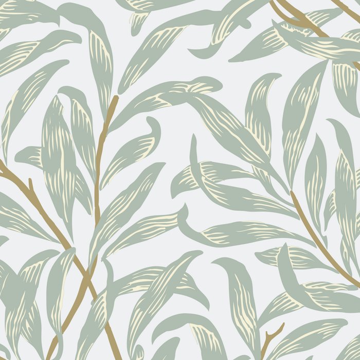 William Morris Willow Bough Pastel Blue Green Coffee Mug Gallery Image 2