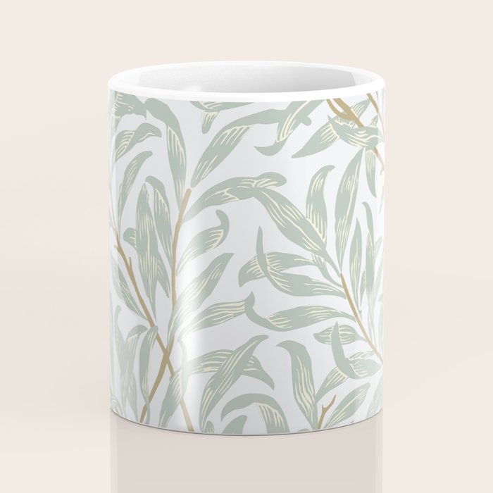 William Morris Willow Bough Pastel Blue Green Coffee Mug Gallery Image 4