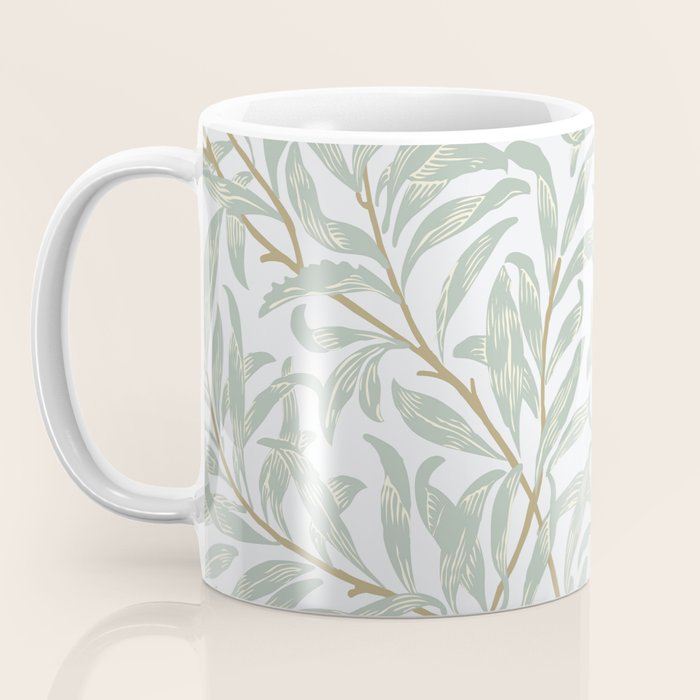 William Morris Willow Bough Pastel Blue Green Coffee Mug Gallery Image 3