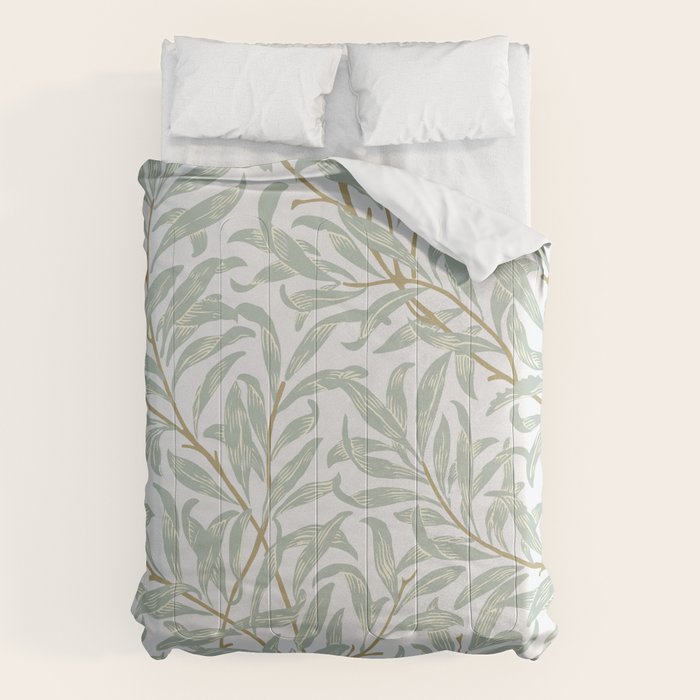 William Morris Willow Bough Pastel Blue Green Comforter Gallery Image 6